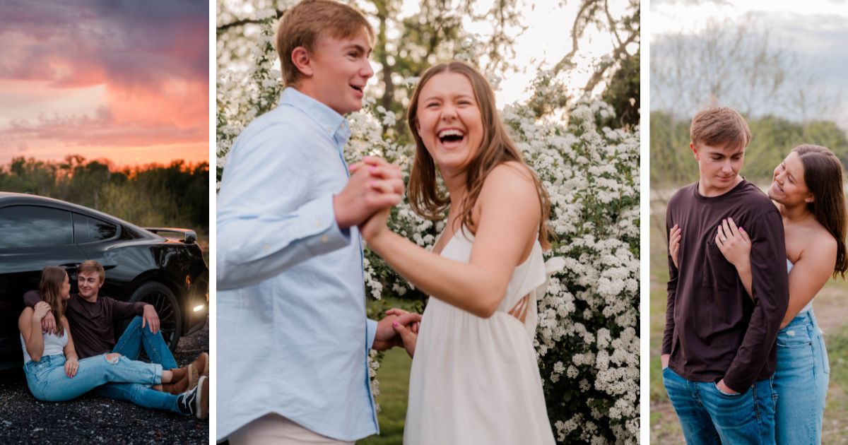 Engagement photos at Sunset